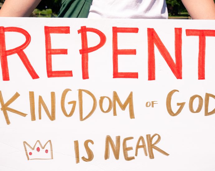 Christian fundamentalist campaigns in park. A Christian calls on the public to repent for their sins because they believe the second coming of Jesus is imminent in a park in Albany, New York ALBANY, NEW YORK, UNITED STATES - Jun 09, 2020