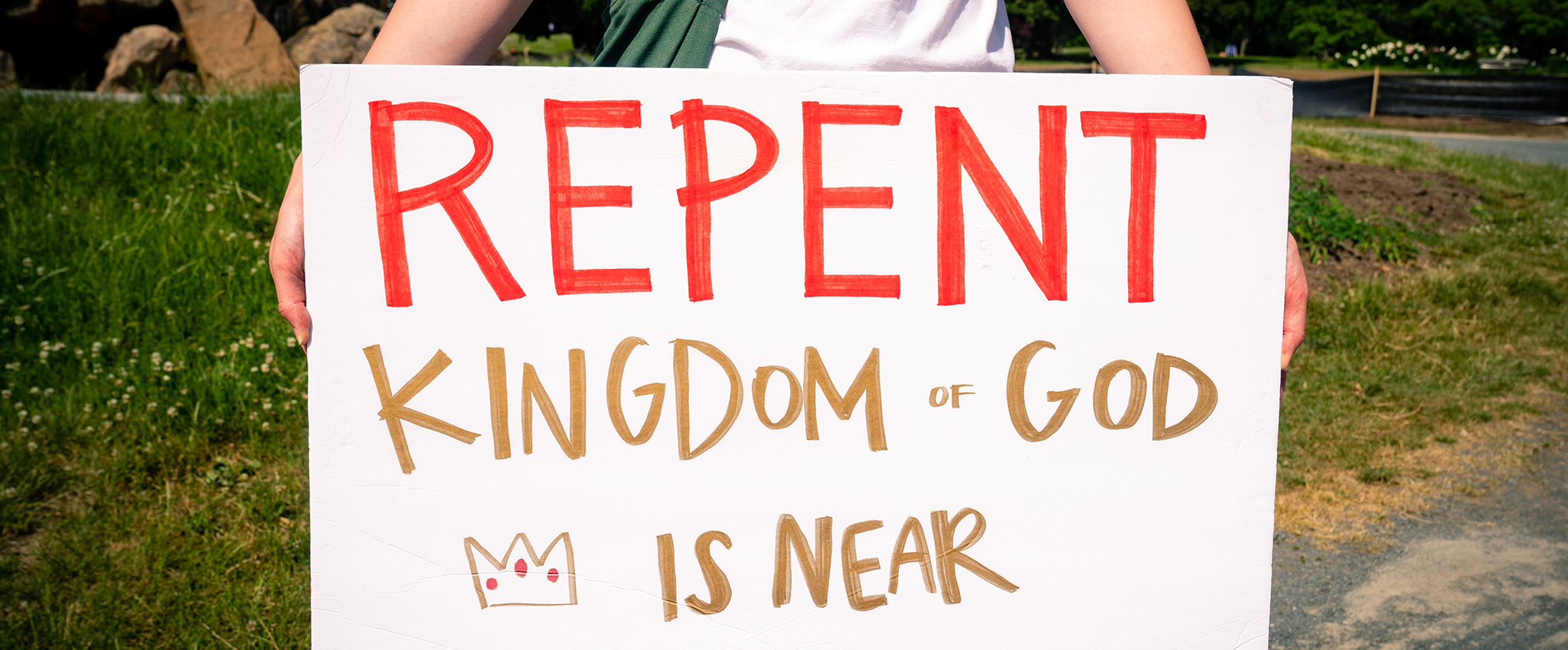 Christian fundamentalist campaigns in park. A Christian calls on the public to repent for their sins because they believe the second coming of Jesus is imminent in a park in Albany, New York ALBANY, NEW YORK, UNITED STATES - Jun 09, 2020